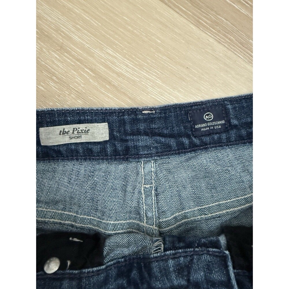 AG Adriano Goldschmied The Pixie Roll Up Denim Shorts Size 30 Medium Wash Cuffed - Picture 3 of 15